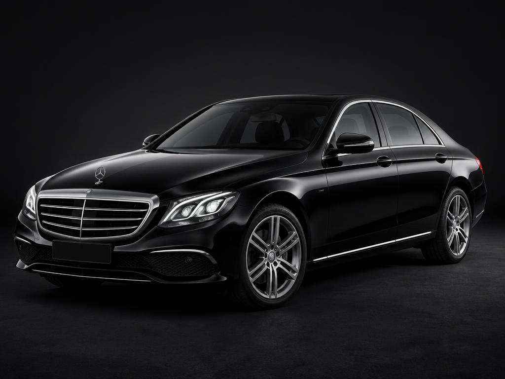 Mercedes E-Class — Business sedan for private chauffeur airport transfers
